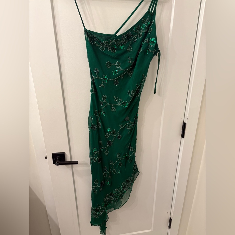 El Corte Ingles Green Silk Sequin Dress - Size 40 EU - Picture 8 of 8